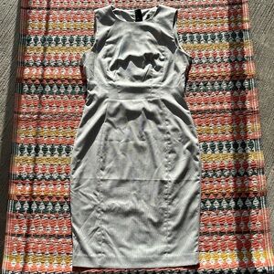 H&M silver chic sheath midi dress